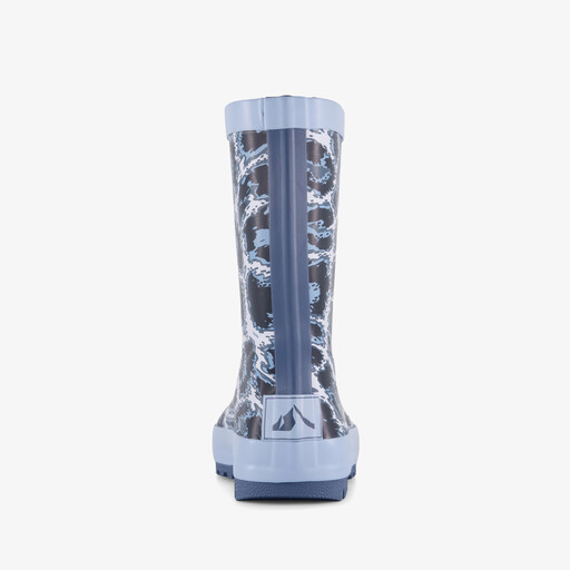 Kinder regenlaarzen panterprint blauw