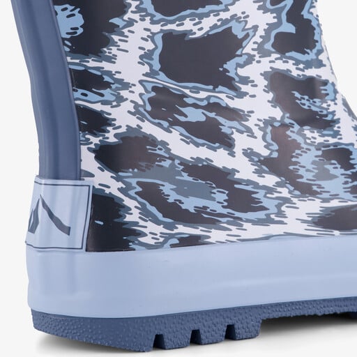 Kinder regenlaarzen panterprint blauw