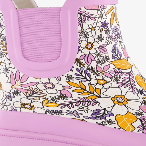 Korte kinder regenlaarzen bloemenprint