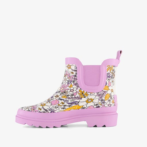Korte kinder regenlaarzen bloemenprint