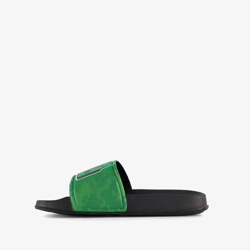 Kinder badslippers zwart groen