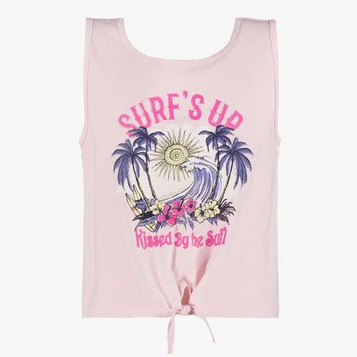 Name It cropped meisjes top met opdruk roze