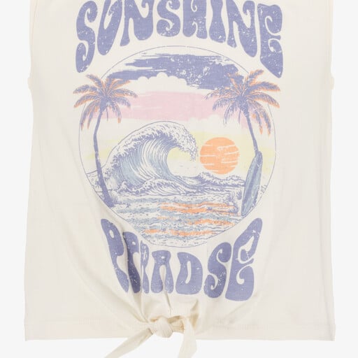 Name It cropped meisjes top met opdruk wit