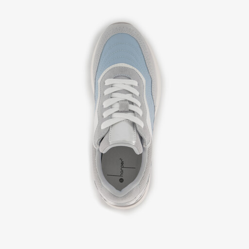 Suède dames sneakers blauw