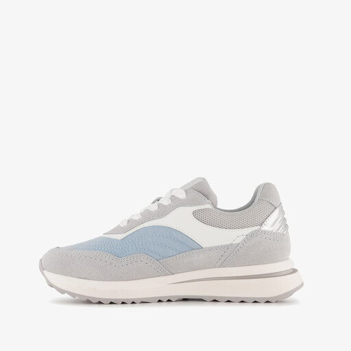 Suède dames sneakers blauw