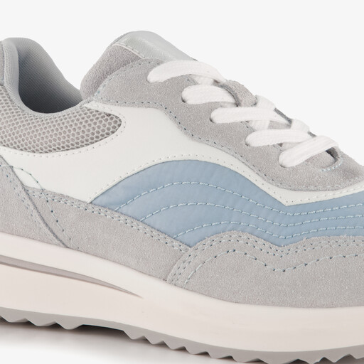 Suède dames sneakers blauw