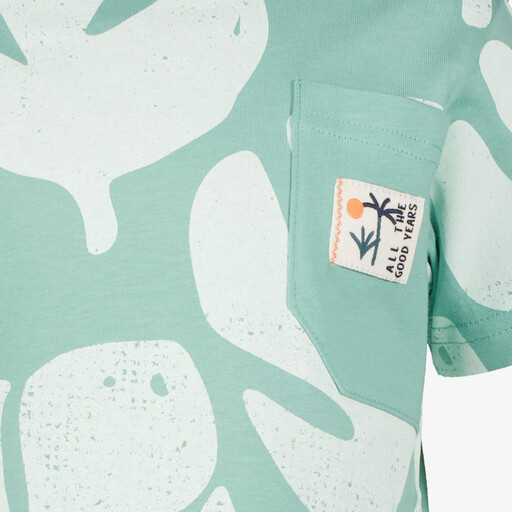 Jongens T-shirt met bladeren mintgrown