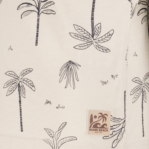 Jongens T-shirt met palmbomen beige