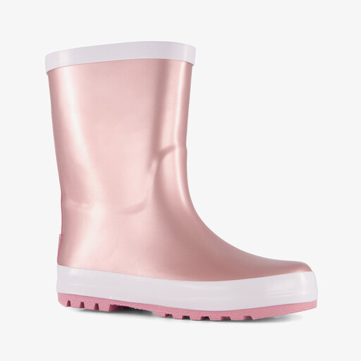 Kinder regenlaarzen metallic roze