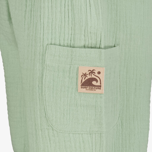 Jongens mousseline short groen