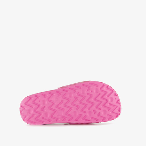 Roze meisjes badslippers met zebraprint