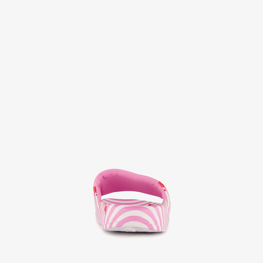 Roze meisjes badslippers met witte strepen