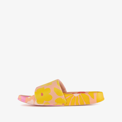 Multicolor meisjes badslippers met bloemenprint