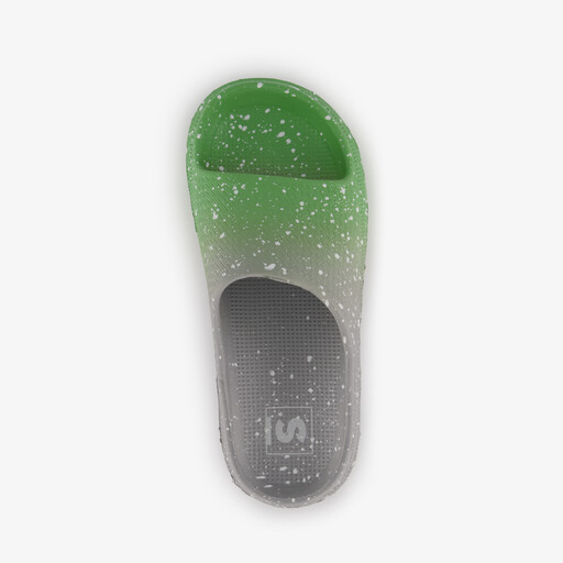 Kinder badslippers ombre grijs groen