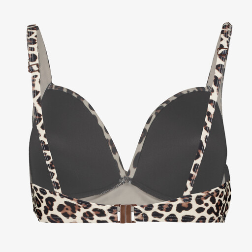 Voorgevormde dames bikinitop panterprint
