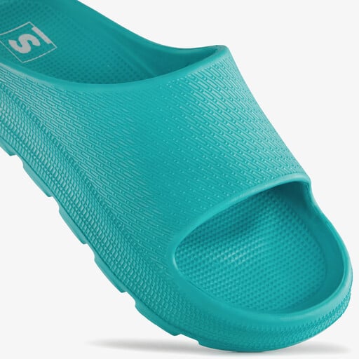 Dames badslippers aqua blauw