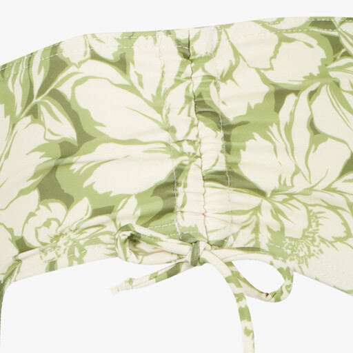 Dames bikinibroek met bloemenprint groen