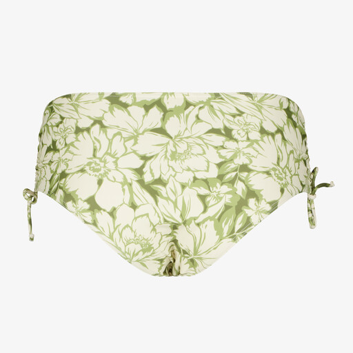 Dames bikinibroek met bloemenprint groen