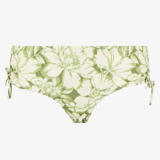 Dames bikinibroek met bloemenprint groen