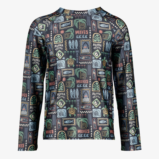 Kinder UV zwemshirt met lange mouwen en print
