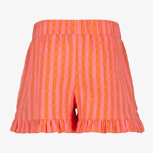 Meisjes short oranje roze
