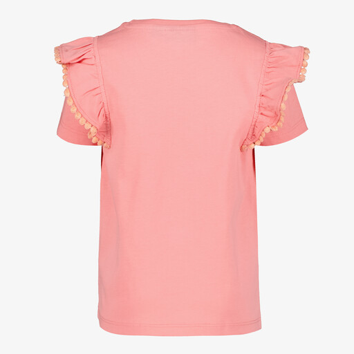 Meisjes top met pompons roze