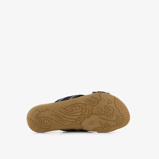 Dames slippers met strass steentjes zwart