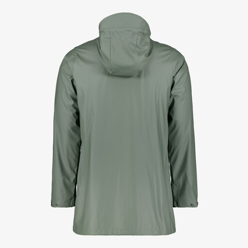 Lange gevoerde heren regenjas groen