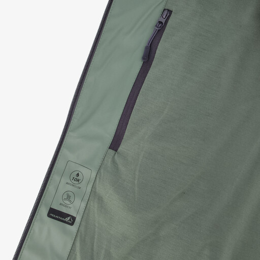 Lange gevoerde heren regenjas groen