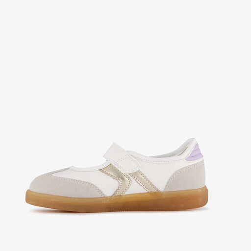 Meisjes ballerina sneakers beige wit