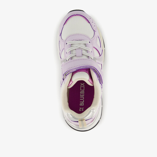 Meisjes sneakers wit paars