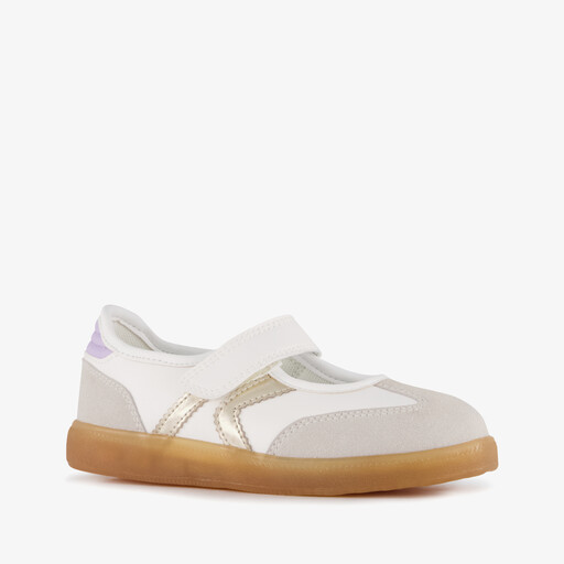 Meisjes ballerina sneakers beige wit