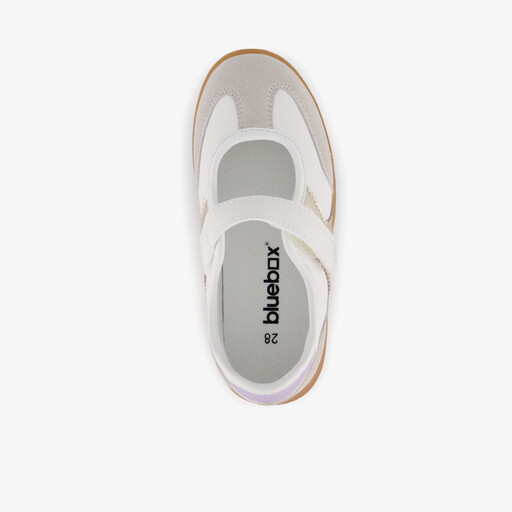 Meisjes ballerina sneakers beige wit