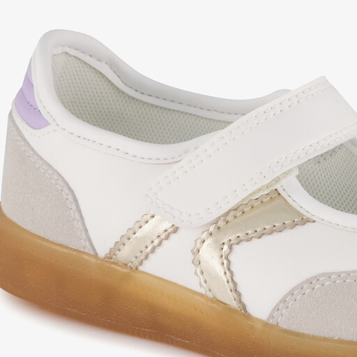 Meisjes ballerina sneakers beige wit