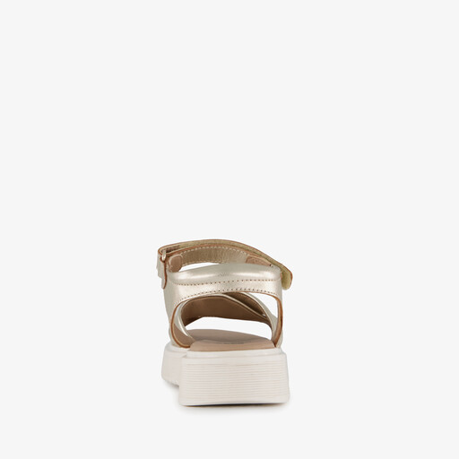 Leren meisjes sandalen champagne goud