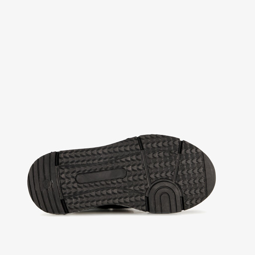 Suède jongens sneakers beige zwart