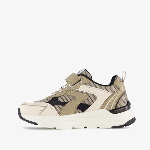 Jongens sneakers beige zwart