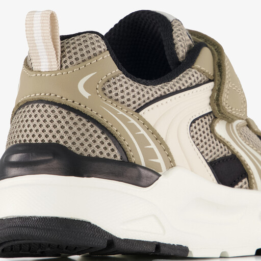 Jongens sneakers beige zwart