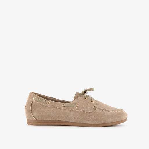 Suède dames mocassins beige