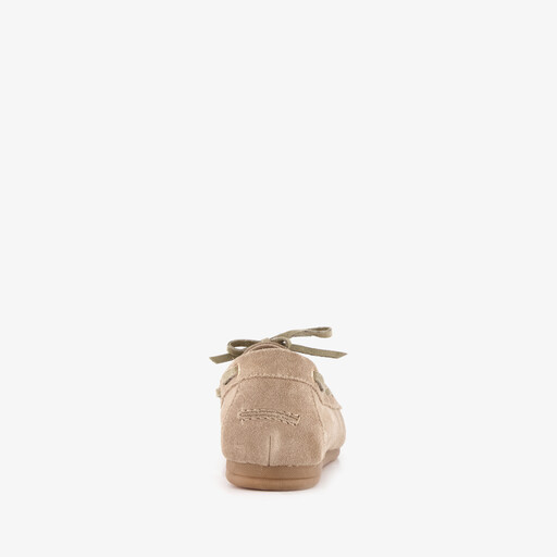 Suède dames mocassins beige