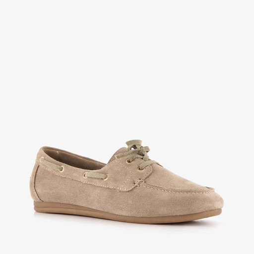 Suède dames mocassins beige