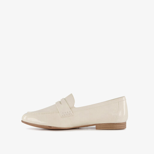Dames loafers met lak ivoor