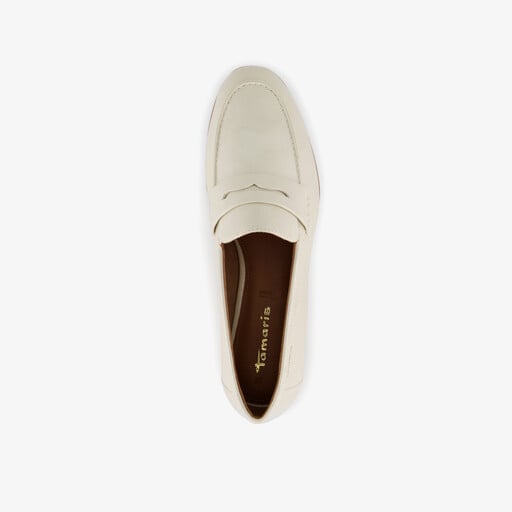 Dames loafers met lak ivoor