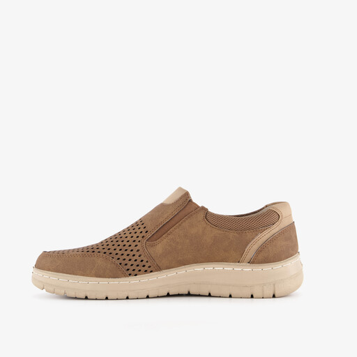 Heren instappers met perforaties bruin