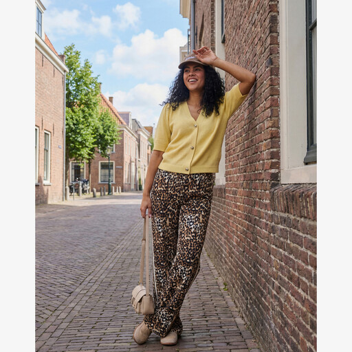 Dames vestje met korte mouwen geel
