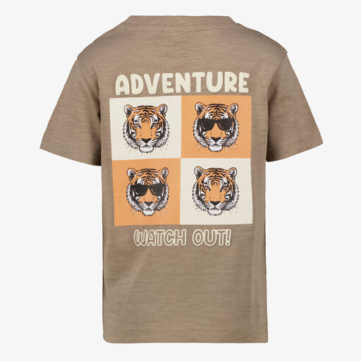 Jongens T-shirt met opdruk bruin
