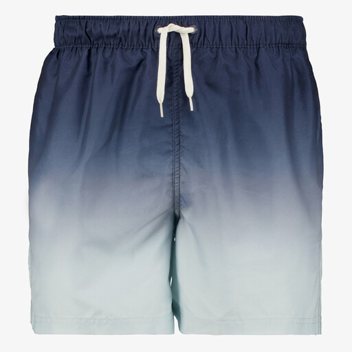 Heren zwemshort met faded print blauw grijs