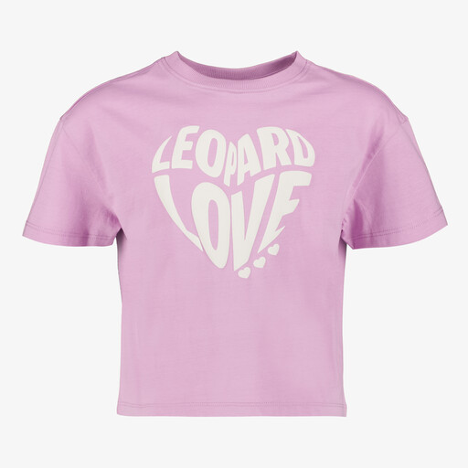 Cropped meisjes T-shirt lila
