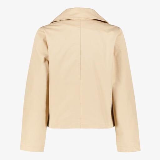 Korte meisjes trenchcoat beige