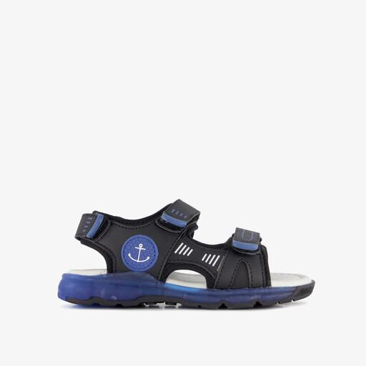 Jongens sandalen met lichtjes zwart blauw